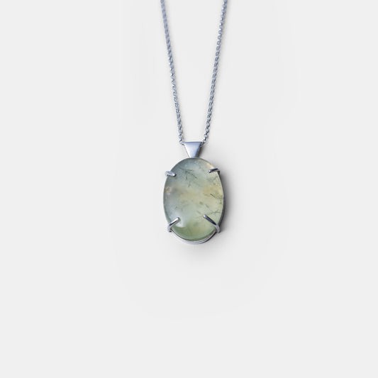 Large Prehnite Pendant